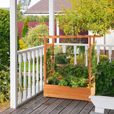 Raised Garden Bed with Top & Side Trellis for Garden