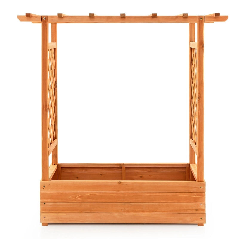 Raised Garden Bed with Top & Side Trellis for Garden