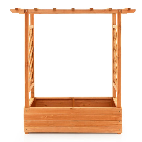 Raised Garden Bed with Top & Side Trellis for Garden