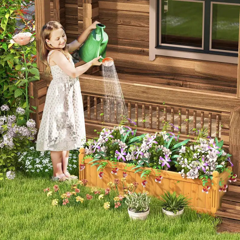 Wooden Raised Garden Bed with Drainage System for Garden