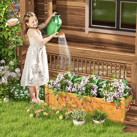 Wooden Raised Garden Bed with Drainage System for Garden