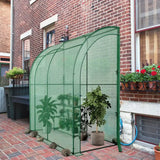 7 x 3.5 x 7 Feet Lean-to Greenhouse with Flower Rack