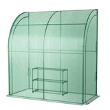 7 x 3.5 x 7 Feet Lean-to Greenhouse with Flower Rack
