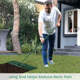 30/36/42 x 10 Inch Lawn Leveling Rake with Ergonomic Handle-36 inches