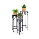 Decorative Flower Display Holder with Ceramic Top for Patio