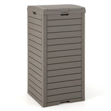 31 Gallon Large Outdoor Trash Can with Lid and Pull-out Liquid Drawer