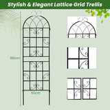 2/4 Pack 71 x 20 Inch Metal Garden Trellis for Climbing Plants-Set of 4