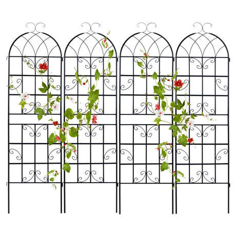 2/4 Pack 71 x 20 Inch Metal Garden Trellis for Climbing Plants-Set of 4