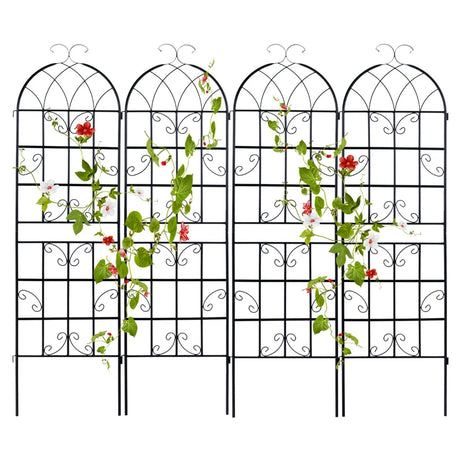 2/4 Pack 71 x 20 Inch Metal Garden Trellis for Climbing Plants-Set of 4