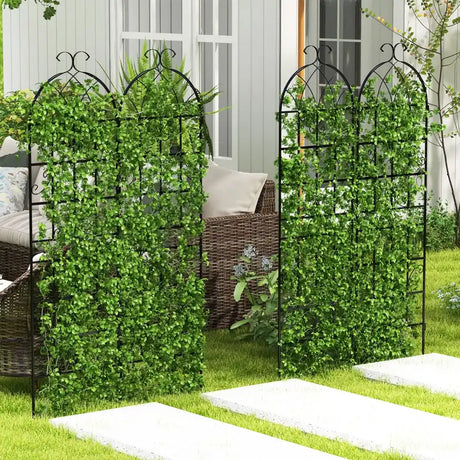 2/4 Pack 71 x 20 Inch Metal Garden Trellis for Climbing Plants-Set of 4