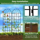 2/4 Pack 71 x 20 Inch Metal Garden Trellis for Climbing Plants-Set of 4