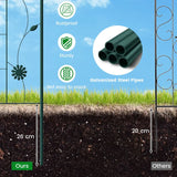 2 Pack 71 x 20 Inch Metal Garden Trellis Rustproof Plant Support for Climbing Plants-Green
