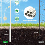 2 Pack 86.5 x 20 Inches Metal Garden Trellis for Climbing Plants-White