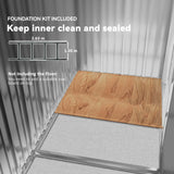 Outsunny 9 x 6ft Metal Bicycle Shed, Outdoor Storage Tool House with Ventilation Slots, Foundation Kit and Lockable Double Doors, Dark Grey