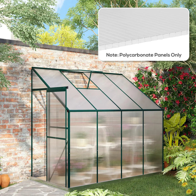 Outsunny 14 Pieces Polycarbonate Sheets, 121 x 61 x 0.4cm Twin-Wall Plastic Roofing Sheets, 10m2 Replacement Greenhouse Panels, Waterproof and UV Protection, Clear