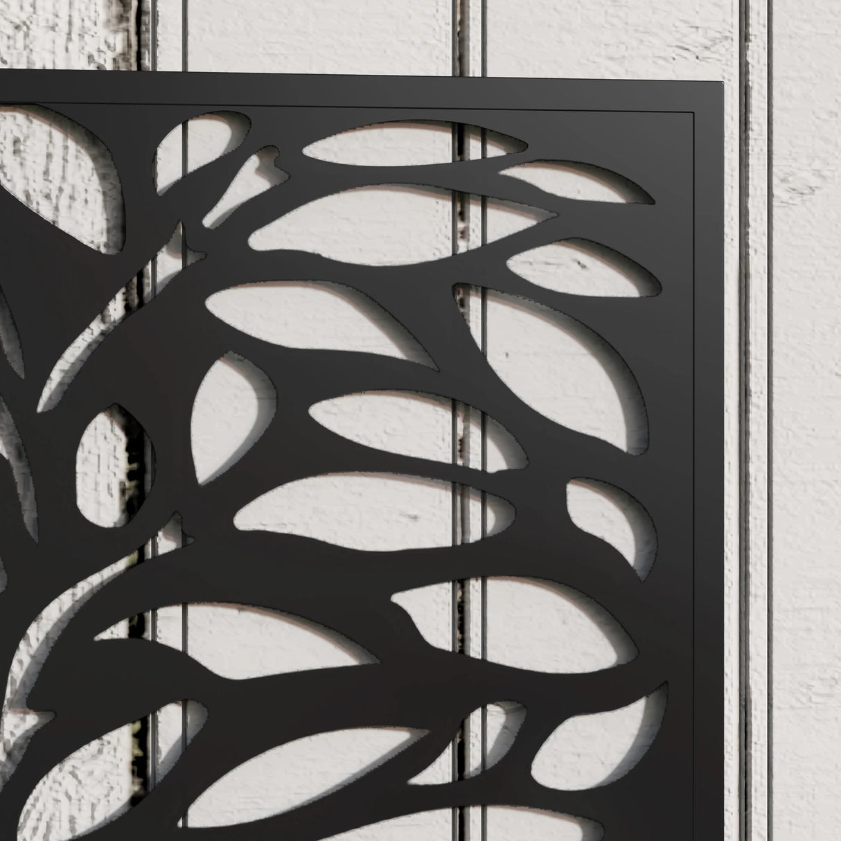 Outsunny Outdoor Metal Planter, with Back Trellis - Black