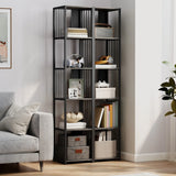 HOMCOM 5-Tier Bookshelf with Steel Frame - Grey