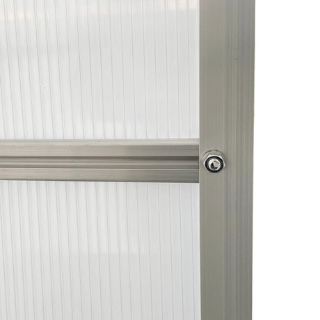 Outsunny 190 x 253 cm Walk-In Polycarbonate Greenhouse - Silver-Tone
