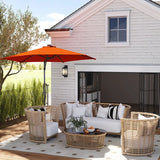 Outsunny 3(m) Solar LED Cantilever Parasol - Orange