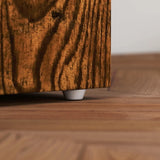 HOMCOM Computer Desk, Writing Table, PC Workstation with 3 Storage Shelves and Drawers, Silver Handle, for Home Office, Rustic Brown