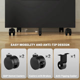 Vinsetto Three-Drawer Steel Filing Cabinet - Black