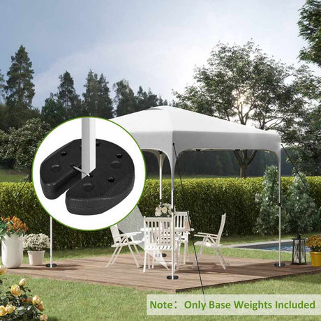 Outsunny 12KG Gazebo Weights Set of 4, Weights for Gazebo Legs with Reinforce Pins and Carry Belt, for Canopies Marquees Tents