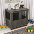 PawHut Dog Crate Table for Medium and Large Dogs with Magnetic Door for Indoor Use, 85 x 55 x 75 cm, Grey