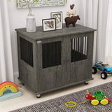 PawHut Dog Crate Table for Medium and Large Dogs with Magnetic Door for Indoor Use, 85 x 55 x 75 cm, Grey