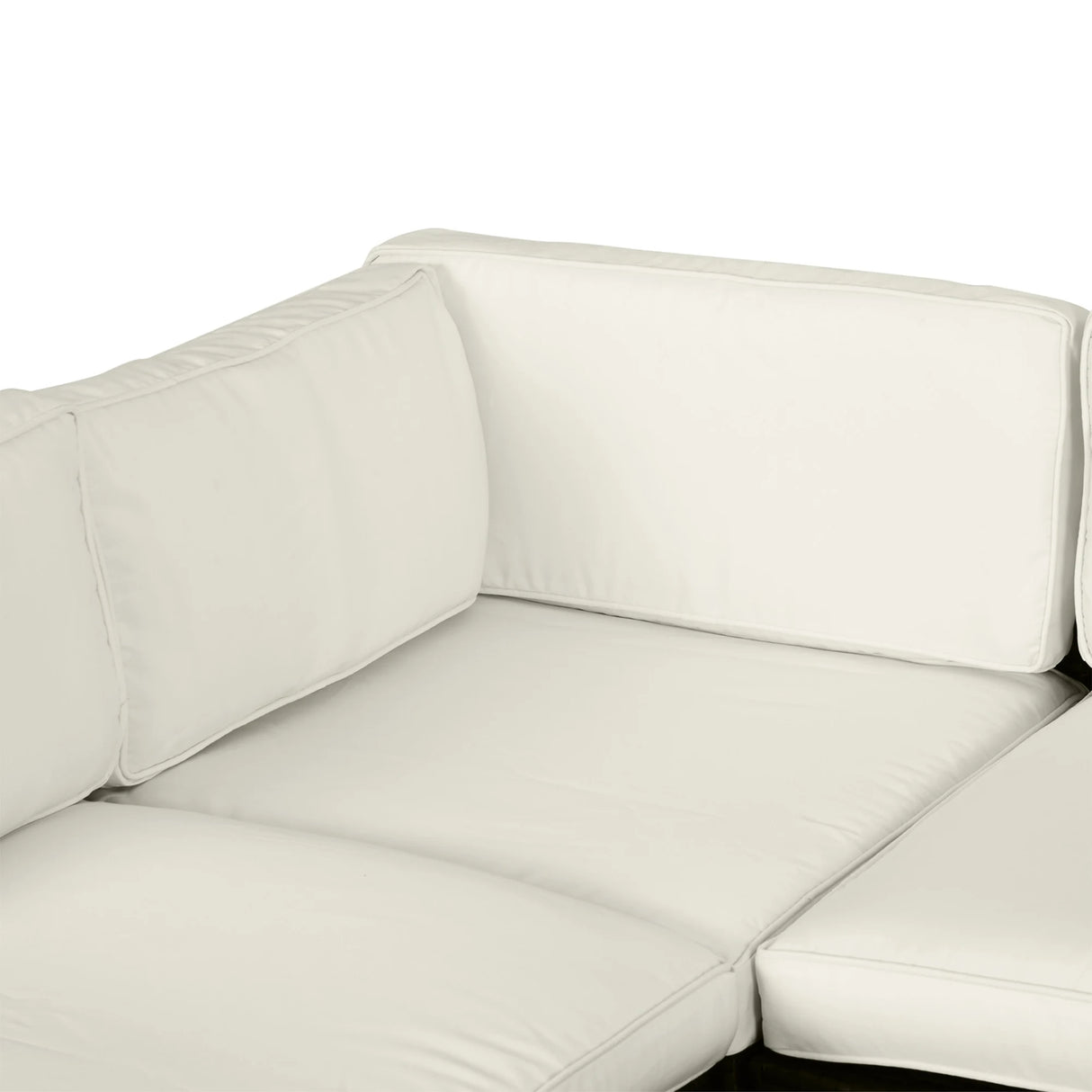 Outsunny Replacement Cushion Covers for Garden Sofa Set, Garden Rattan Sofa Cushion Polyester Cover Replacement Outdoor - No Cushion Included, Cream