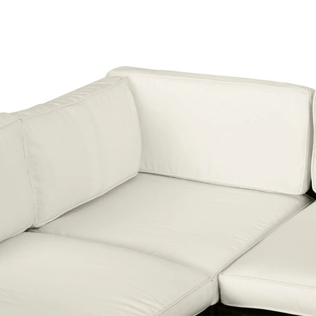 Outsunny Replacement Cushion Covers for Garden Sofa Set, Garden Rattan Sofa Cushion Polyester Cover Replacement Outdoor - No Cushion Included, Cream