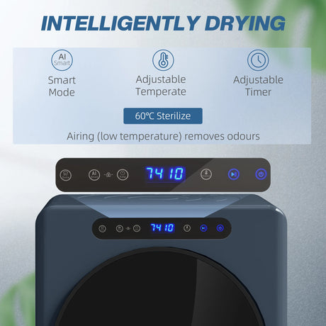 HOMCOM 5kg Compact 40-60C  Tumble Dryer Blue
