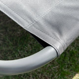 Outsunny Double Sun Lounger with Adjustable Detachable Canopy, Portable Garden Daybed for 2 with Wheels, Outdoor Sunbed Hammock with 2 Pillows, 220 KG Max. Load, Grey