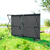 Outsunny Double Camping Cot Bed, with Bag - Charcoal Grey