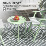 Outsunny Steel Removable Tray Top Garden Table - Green