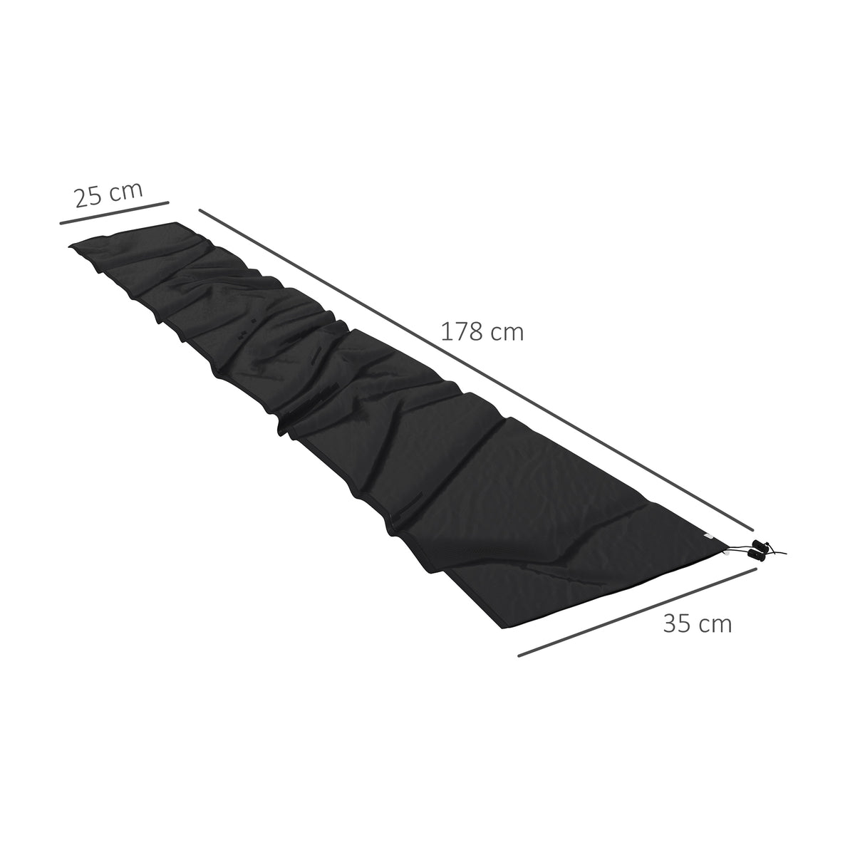 Outsunny Parasol Cover, Cantilever Umbrella Cover for 2-3.5 m Parasols, 420D Oxford Fabric Banana Umbrella Protector with Zipper for Outdoor Garden, Patio, Black