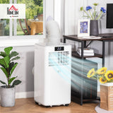 HOMCOM 8000 BTU Air Conditioning Unit, 3-in-1 Portable Air Conditioner, Dehumidifier, Cooling Fan with Remote Control, Digital Display, 2 Speeds, 24H Timer, Window Venting Kit, 18m2