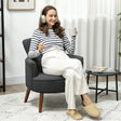 HOMCOM Corduroy Retro Accent Chair - Black