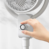 HOMCOM Pedestal Air Circulation Fan with Oscillating, White
