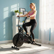 SPORTNOW Exercise Bike with Adjustable Seat, LCD Display for Home Gym