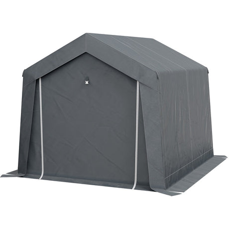 Outsunny 3.6 x 2.1m Portable Outdoor Shed, with Window - Dark Grey