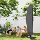 Outsunny Parasol Cover, 600D Oxford Cantilever Umbrella Cover Fit for 2-4m Parasol, Banana Umbrella Protector with Zipper for Outdoor Garden, Patio, Black