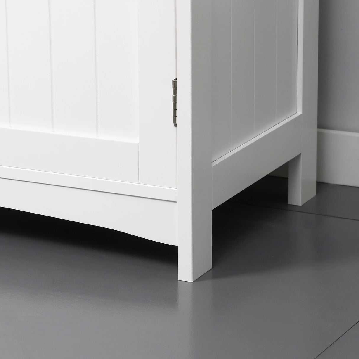 kleankin Pedestal Under Sink Cabinet with Double Doors, Modern Bathroom Vanity Unit, Storage Cupboard with Adjustable Shelves, White
