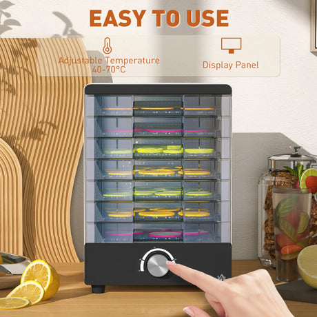HOMCOM Seven Tray, 40-70C Food Dehydrator - White
