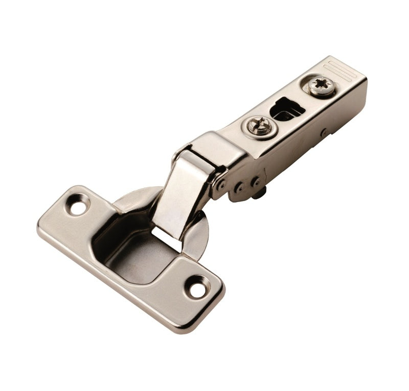 FTD HALF OVERLAY SOFT CLOSE HINGE (C85B6A6F) - BRIGHT NICKEL PLATE - 35 cup - EACH