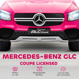 AIYAPLAY Mercedes-Benz GLC Licensed Kids Ride on Car with Remote Control, Soft Start, MP3, LED Headlights, Pink