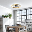 HOMCOM Ceiling Fan with Light and Remote, LED Mount Ceiling Fan with 3 Colour Temperatures, 6 Speed, 50 cm, Gold Tone