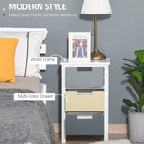 HOMCOM Storage Tower, Dresser Chest with Drawers, Wood Top, Organizer Unit for Closets Bedroom Nursery Room Hallway