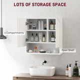 kleankin Wall Mounted Bathroom Storage Cupboard - White