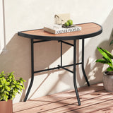 Half-Round Folding Event Table with Metal Frame