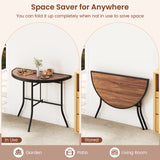 Half-Round Folding Event Table with Metal Frame